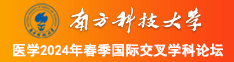 黑人大鸡巴暴操南方科技大学医学2024年春季国际交叉学科论坛